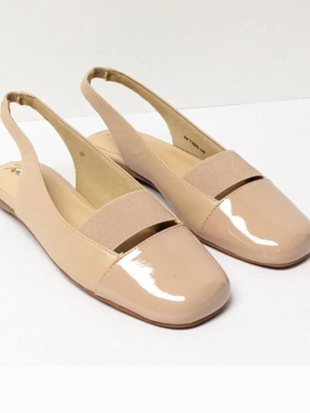 NWT Trotters Nude Sarina Sling Back Leather Ballet Flat Beige